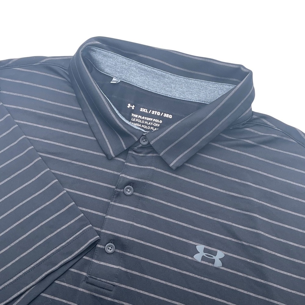 Under Armour‎ The Playoff Polo 3XL Mens Striped Golf Training ShirtPerformance